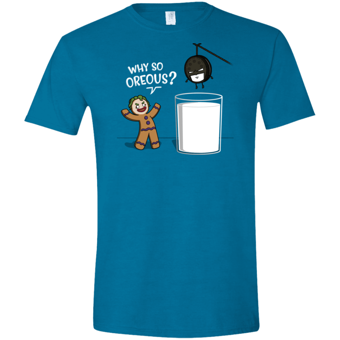 T-Shirts Antique Sapphire / S Why So Oreous Men's Semi-Fitted Softstyle