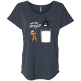 T-Shirts Vintage Navy / X-Small Why So Oreous Triblend Dolman Sleeve