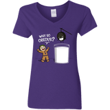 T-Shirts Purple / S Why So Oreous Women's V-Neck T-Shirt