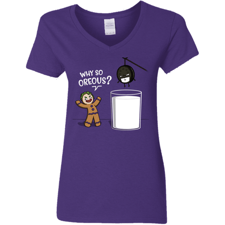 T-Shirts Purple / S Why So Oreous Women's V-Neck T-Shirt