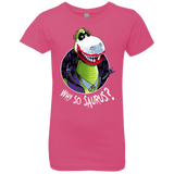 T-Shirts Hot Pink / YXS Why So Saurus Girls Premium T-Shirt
