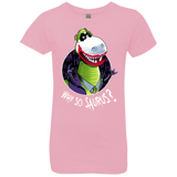 T-Shirts Light Pink / YXS Why So Saurus Girls Premium T-Shirt