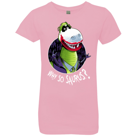 T-Shirts Light Pink / YXS Why So Saurus Girls Premium T-Shirt