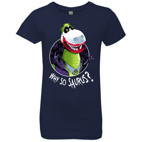 T-Shirts Midnight Navy / YXS Why So Saurus Girls Premium T-Shirt