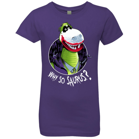 T-Shirts Purple Rush / YXS Why So Saurus Girls Premium T-Shirt