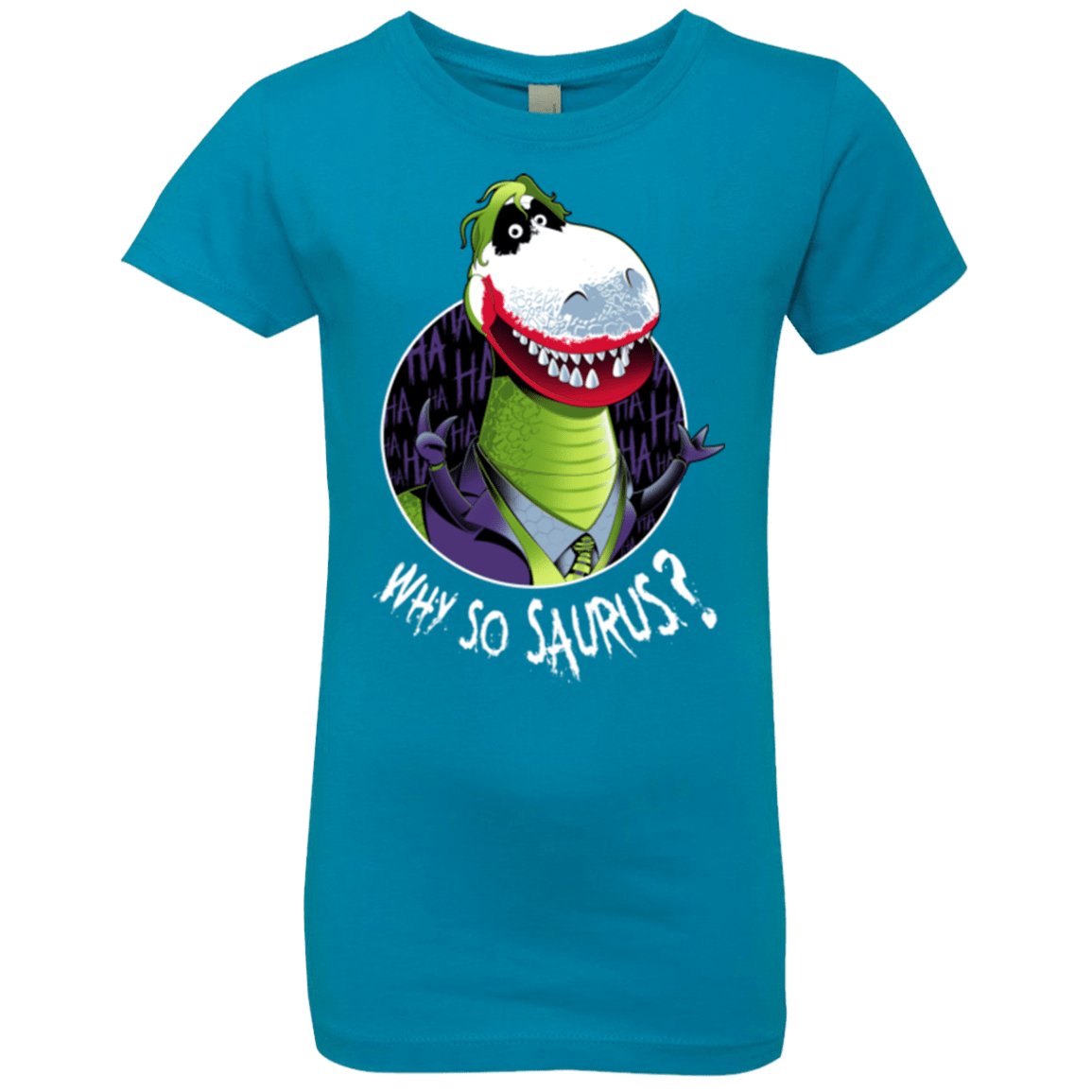 T-Shirts Turquoise / YXS Why So Saurus Girls Premium T-Shirt