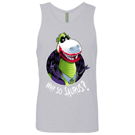 T-Shirts Heather Grey / Small Why So Saurus Men's Premium Tank Top