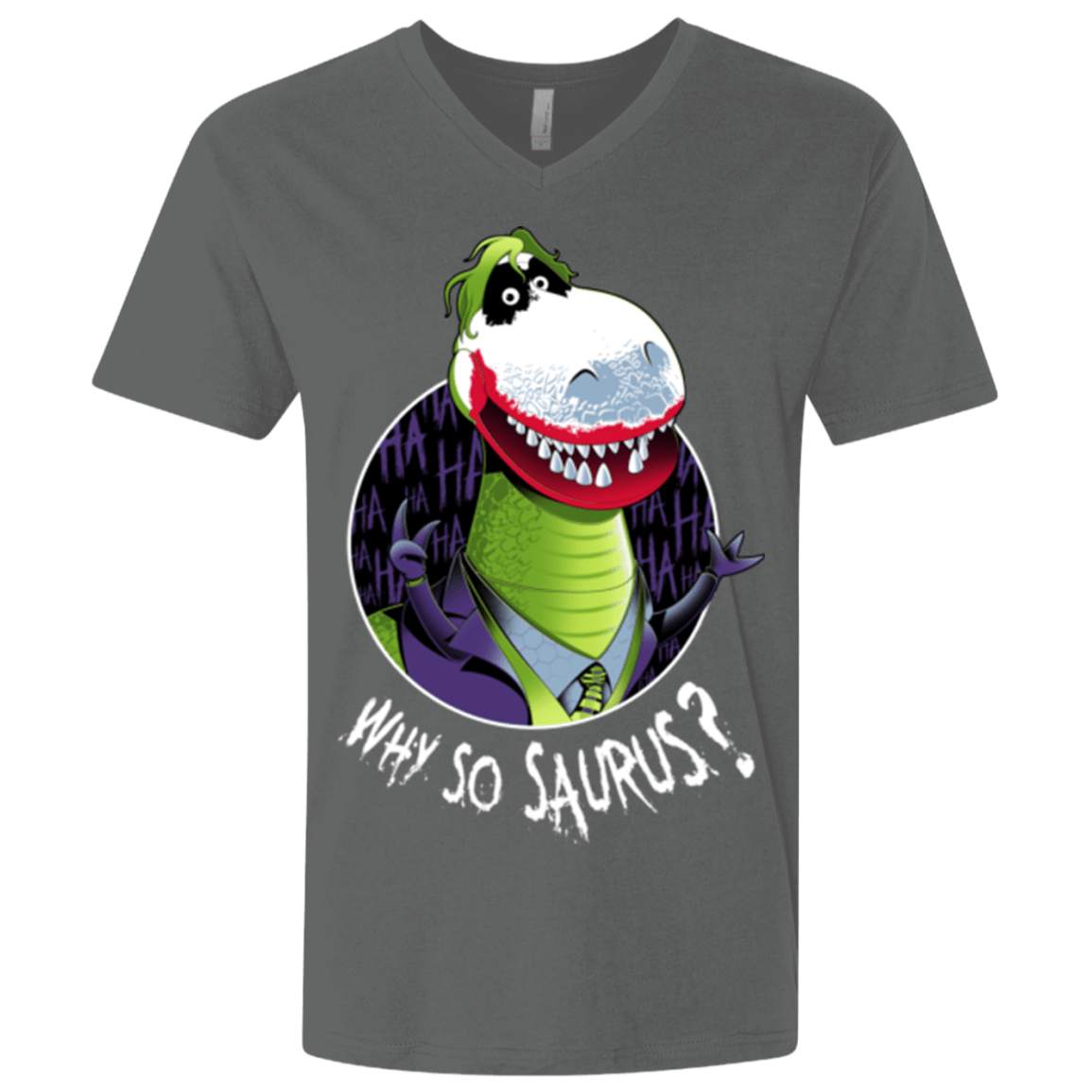 T-Shirts Heavy Metal / X-Small Why So Saurus Men's Premium V-Neck