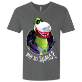T-Shirts Heavy Metal / X-Small Why So Saurus Men's Premium V-Neck