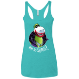 T-Shirts Tahiti Blue / X-Small Why So Saurus Women's Triblend Racerback Tank
