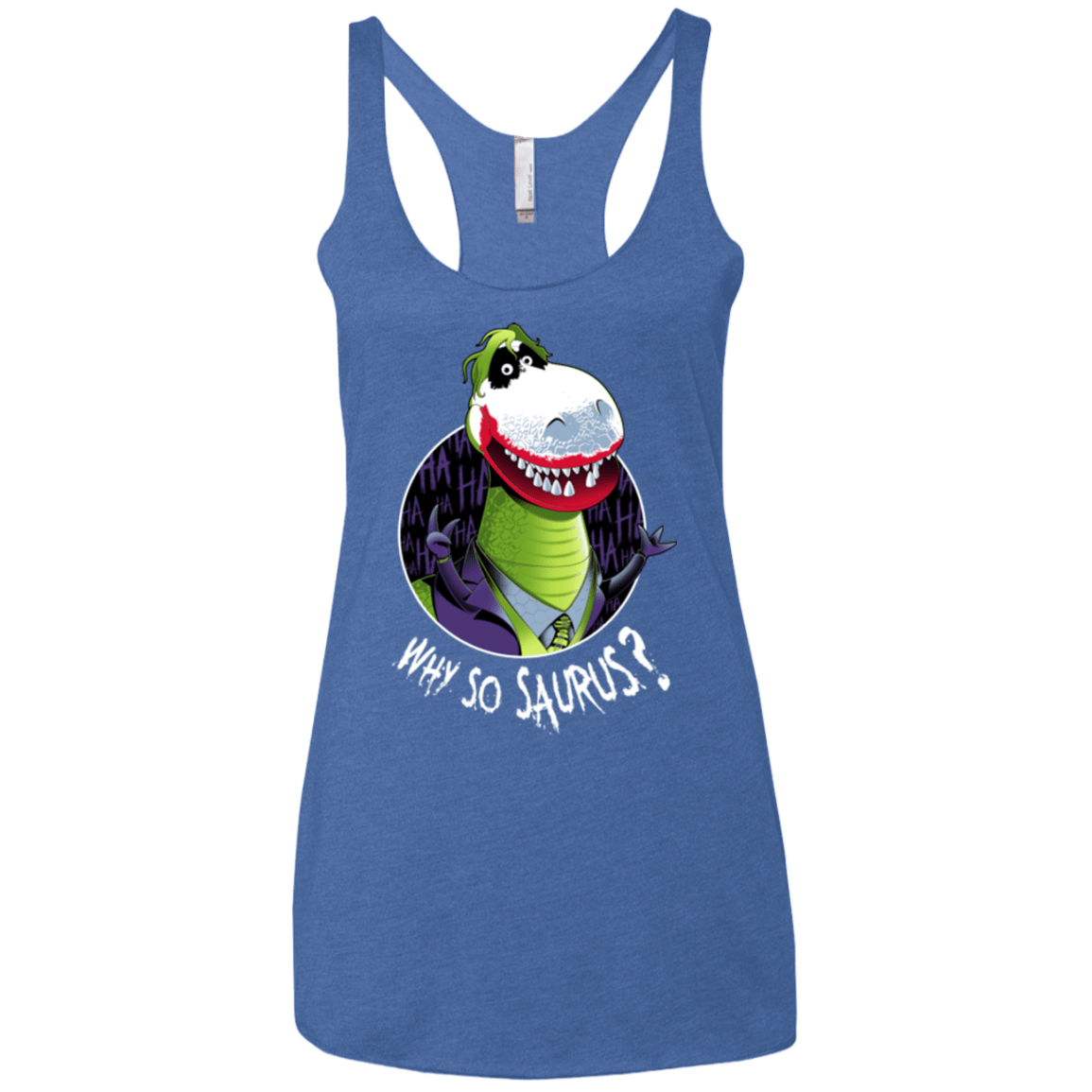 T-Shirts Vintage Royal / X-Small Why So Saurus Women's Triblend Racerback Tank