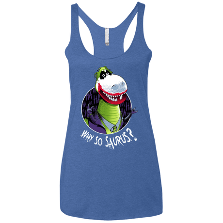 T-Shirts Vintage Royal / X-Small Why So Saurus Women's Triblend Racerback Tank
