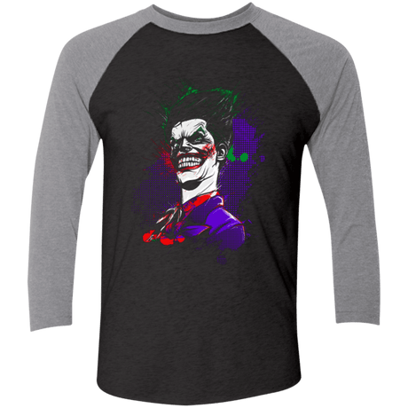 T-Shirts Vintage Black/Premium Heather / X-Small Why so Serious Men's Triblend 3/4 Sleeve