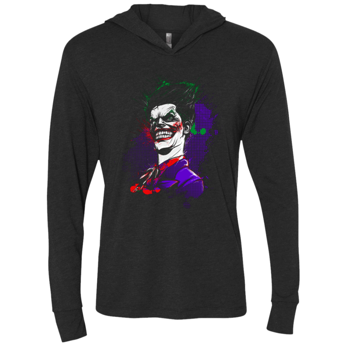 T-Shirts Vintage Black / X-Small Why so Serious Triblend Long Sleeve Hoodie Tee