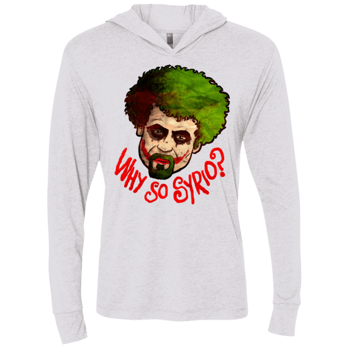 T-Shirts Heather White / X-Small Why So Syrio Triblend Long Sleeve Hoodie Tee