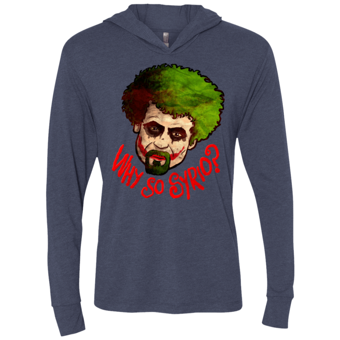 T-Shirts Vintage Navy / X-Small Why So Syrio Triblend Long Sleeve Hoodie Tee