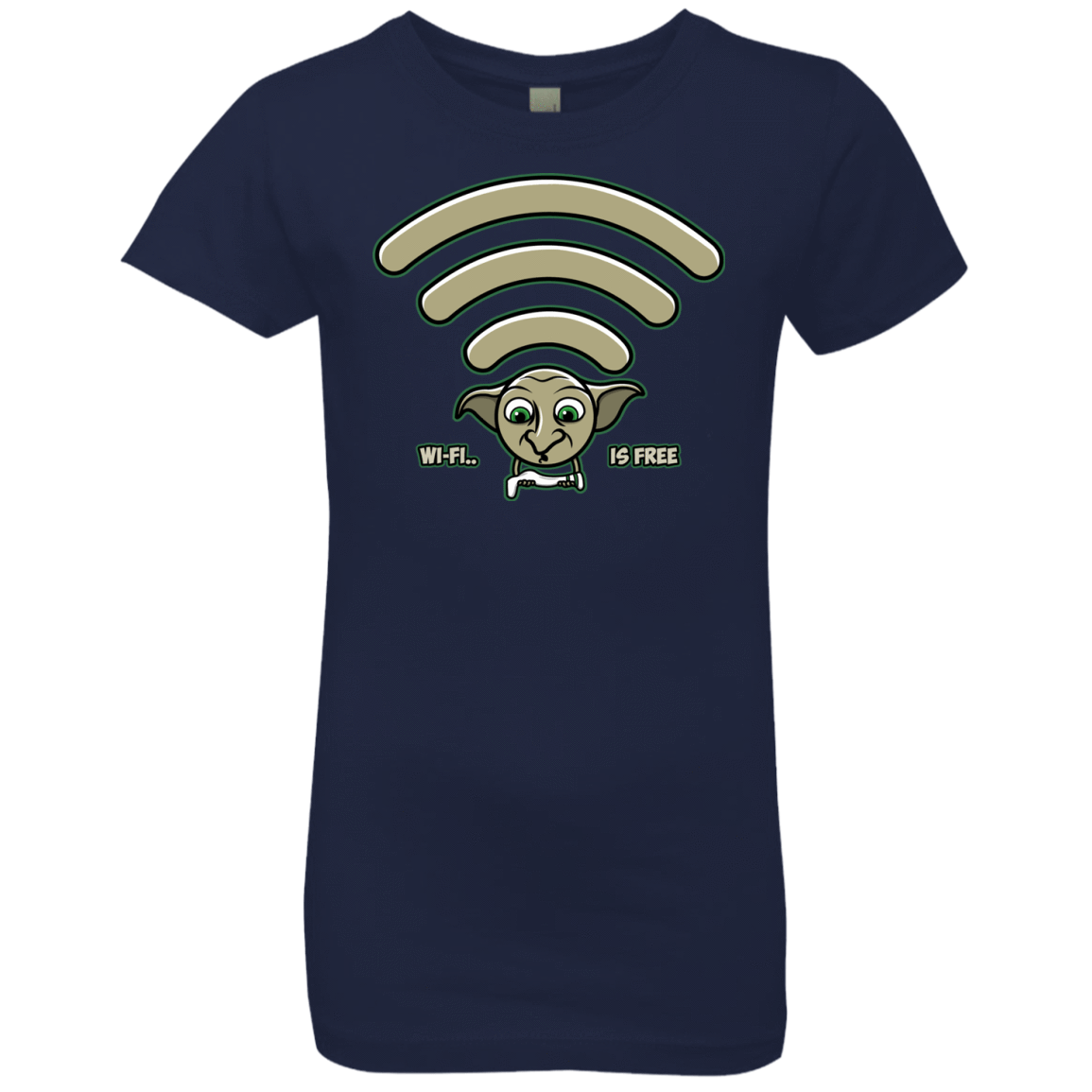T-Shirts Midnight Navy / YXS Wi-fi is Free Girls Premium T-Shirt