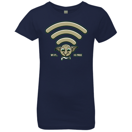 T-Shirts Midnight Navy / YXS Wi-fi is Free Girls Premium T-Shirt