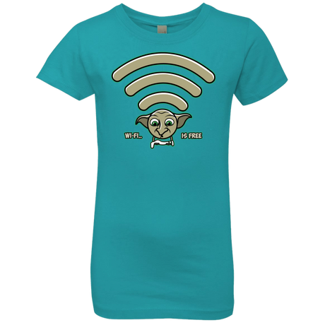 T-Shirts Tahiti Blue / YXS Wi-fi is Free Girls Premium T-Shirt