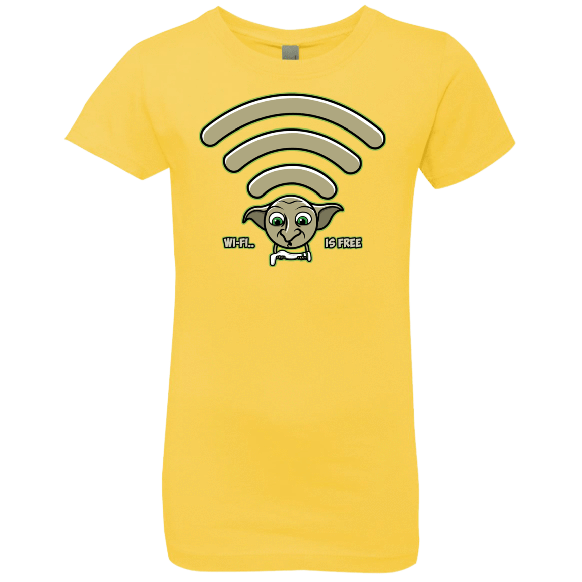 T-Shirts Vibrant Yellow / YXS Wi-fi is Free Girls Premium T-Shirt