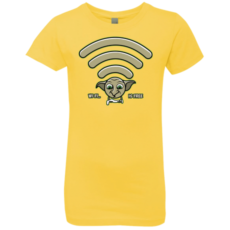 T-Shirts Vibrant Yellow / YXS Wi-fi is Free Girls Premium T-Shirt