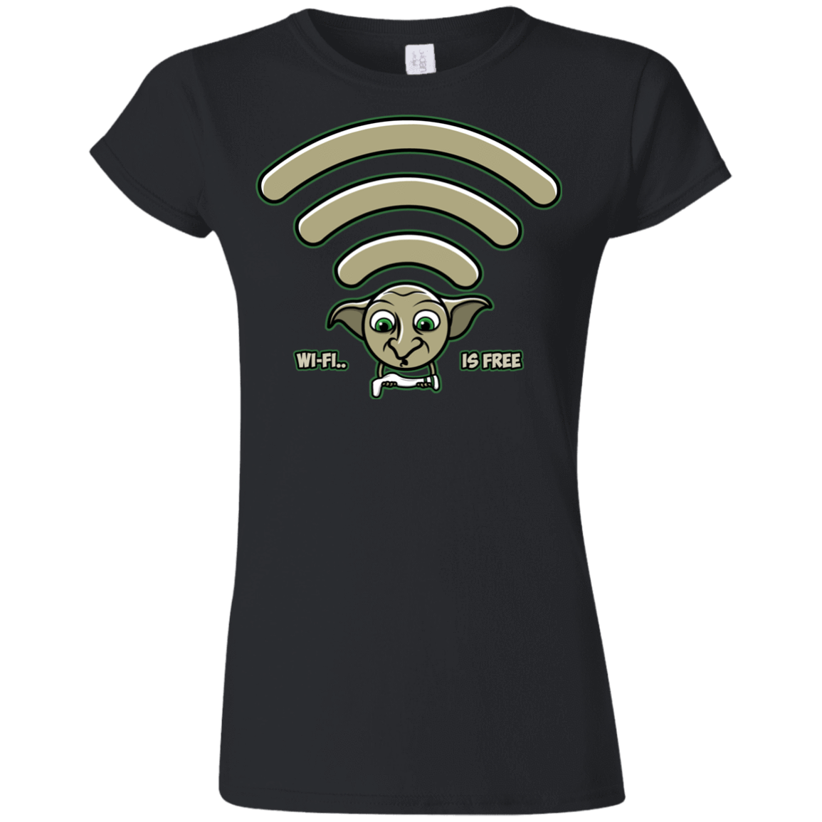 T-Shirts Black / S Wi-fi is Free Junior Slimmer-Fit T-Shirt