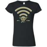 T-Shirts Black / S Wi-fi is Free Junior Slimmer-Fit T-Shirt