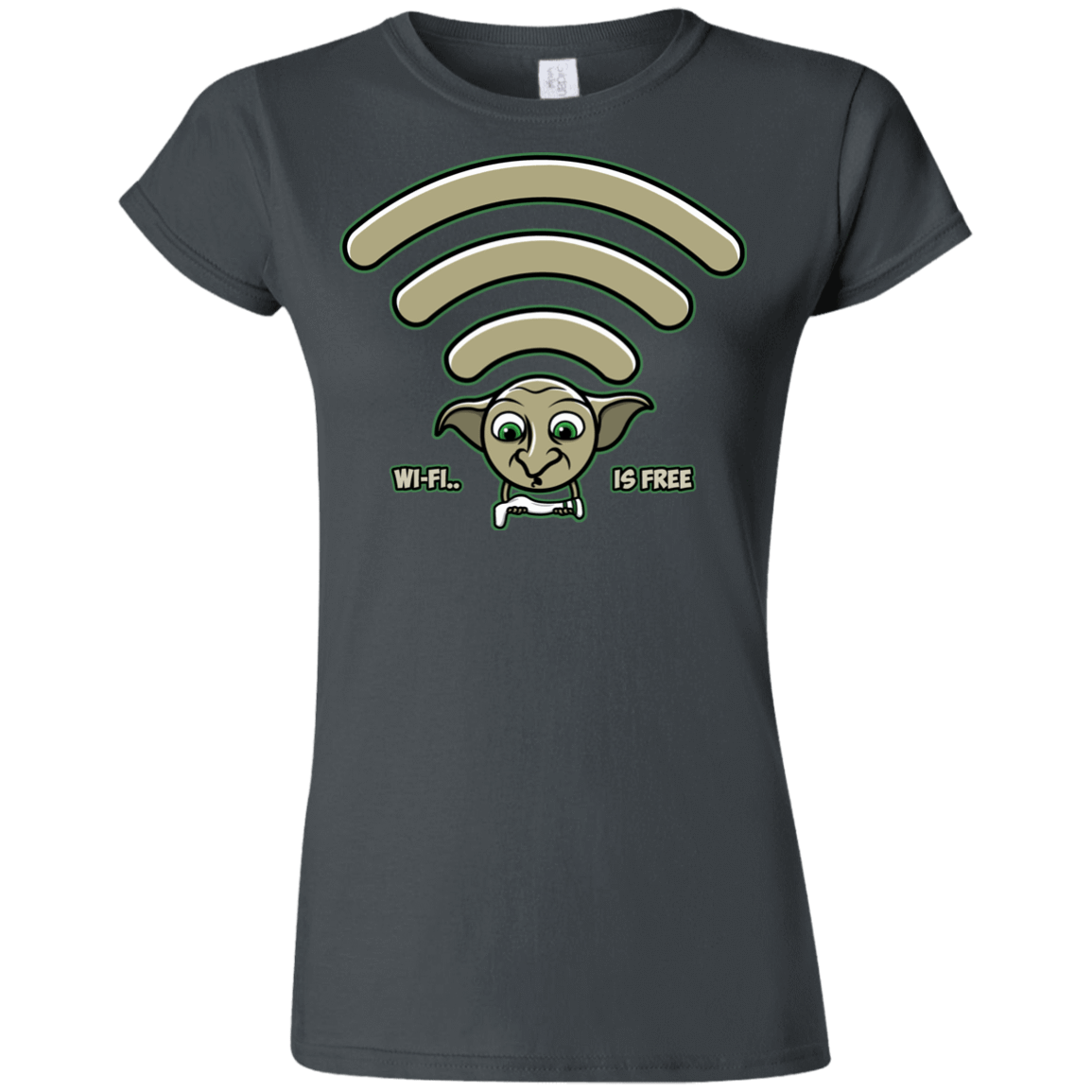 T-Shirts Charcoal / S Wi-fi is Free Junior Slimmer-Fit T-Shirt