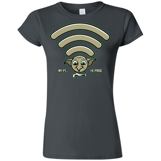 T-Shirts Charcoal / S Wi-fi is Free Junior Slimmer-Fit T-Shirt