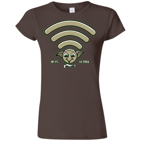 T-Shirts Dark Chocolate / S Wi-fi is Free Junior Slimmer-Fit T-Shirt