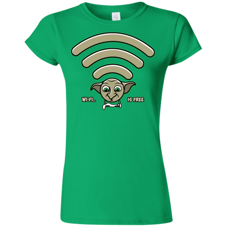 T-Shirts Irish Green / S Wi-fi is Free Junior Slimmer-Fit T-Shirt