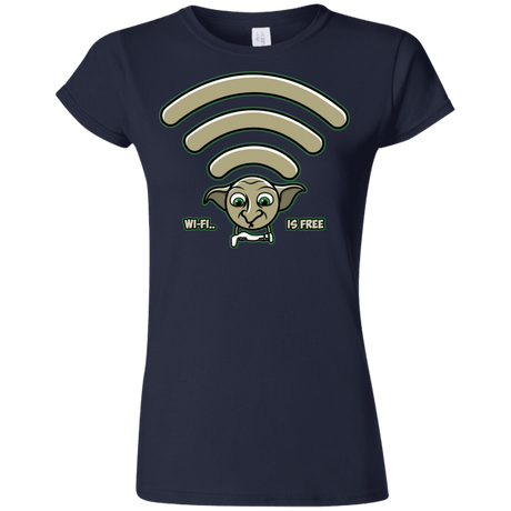 T-Shirts Navy / S Wi-fi is Free Junior Slimmer-Fit T-Shirt