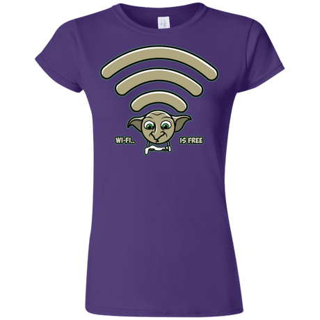 T-Shirts Purple / S Wi-fi is Free Junior Slimmer-Fit T-Shirt