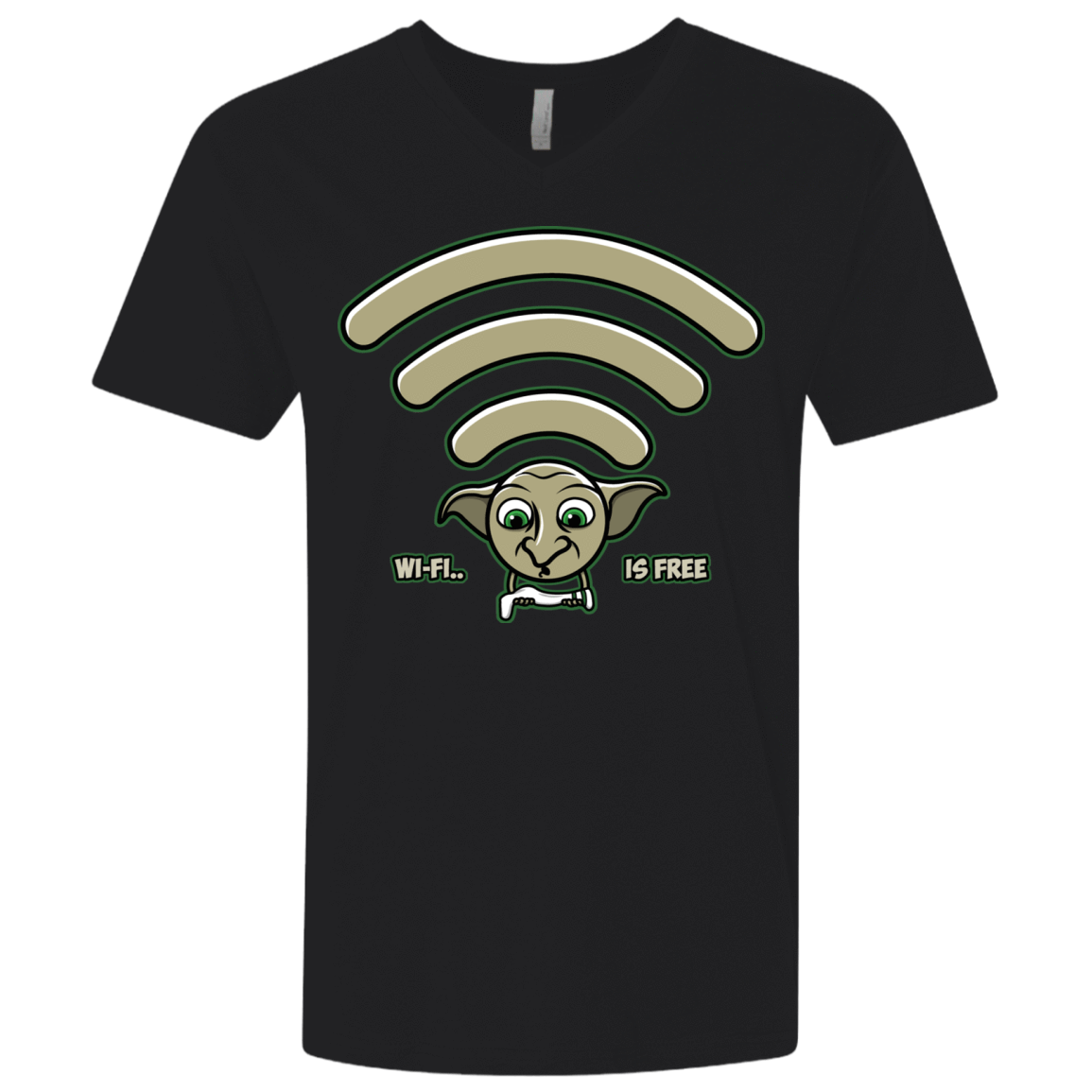 T-Shirts Black / X-Small Wi-fi is Free Men's Premium V-Neck