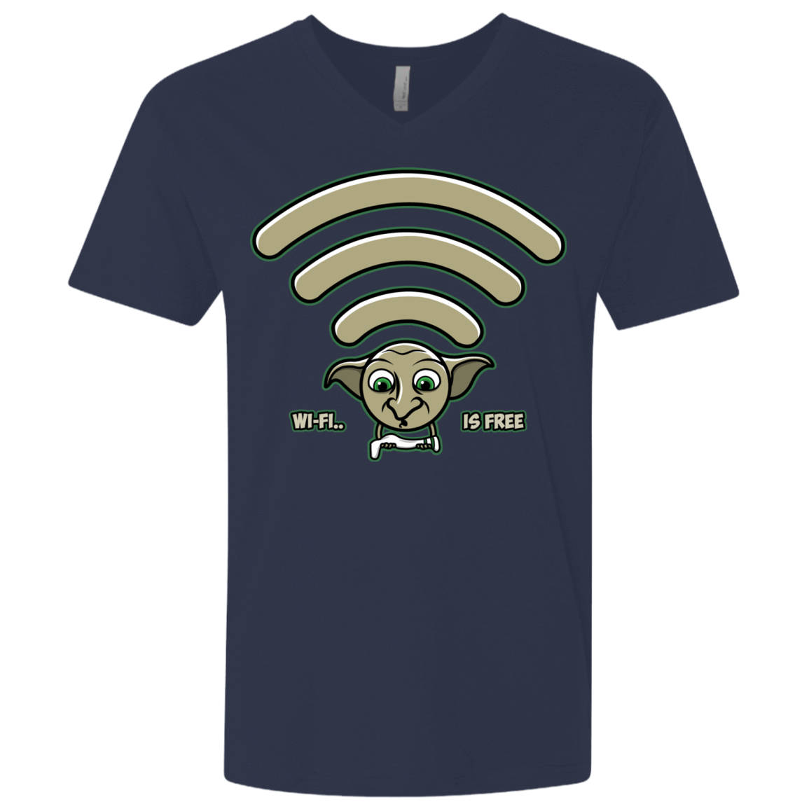T-Shirts Midnight Navy / X-Small Wi-fi is Free Men's Premium V-Neck