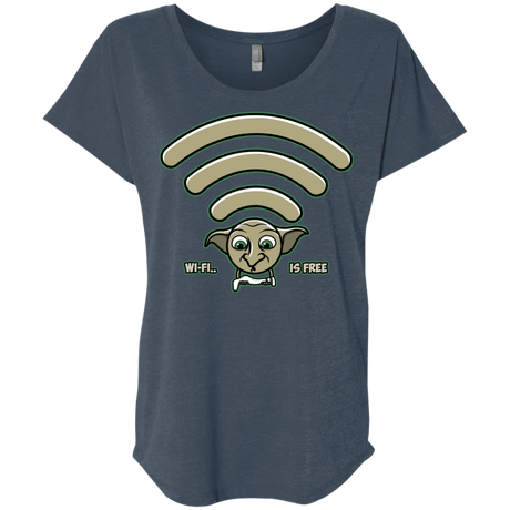 Wi-fi is Free Triblend Dolman Sleeve