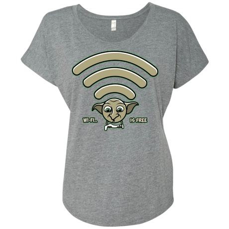 Wi-fi is Free Triblend Dolman Sleeve