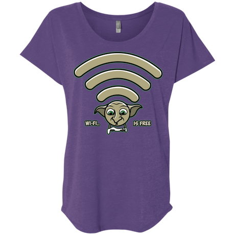 Wi-fi is Free Triblend Dolman Sleeve