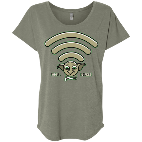 Wi-fi is Free Triblend Dolman Sleeve