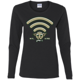 T-Shirts Black / S Wi-fi is Free Women's Long Sleeve T-Shirt