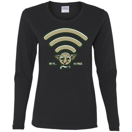 T-Shirts Black / S Wi-fi is Free Women's Long Sleeve T-Shirt