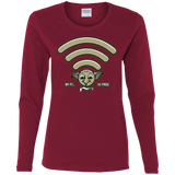 T-Shirts Cardinal / S Wi-fi is Free Women's Long Sleeve T-Shirt