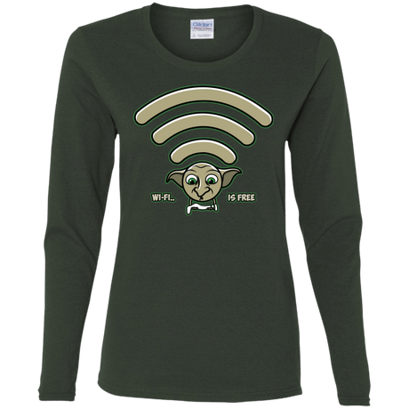 T-Shirts Forest / S Wi-fi is Free Women's Long Sleeve T-Shirt