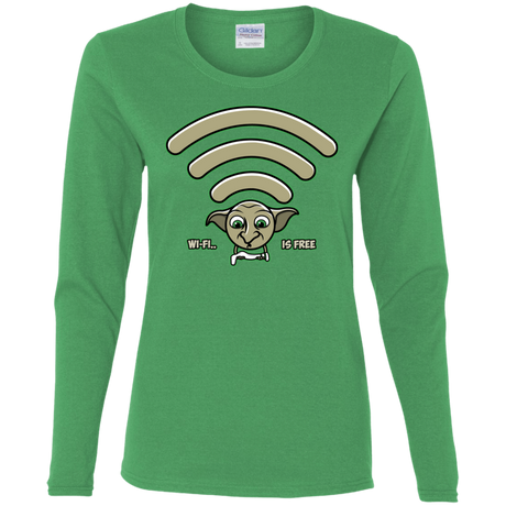 T-Shirts Irish Green / S Wi-fi is Free Women's Long Sleeve T-Shirt