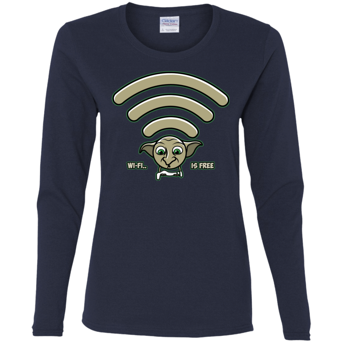 T-Shirts Navy / S Wi-fi is Free Women's Long Sleeve T-Shirt