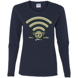 T-Shirts Navy / S Wi-fi is Free Women's Long Sleeve T-Shirt