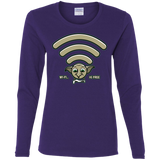 T-Shirts Purple / S Wi-fi is Free Women's Long Sleeve T-Shirt
