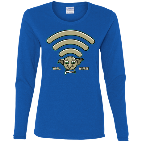 T-Shirts Royal / S Wi-fi is Free Women's Long Sleeve T-Shirt