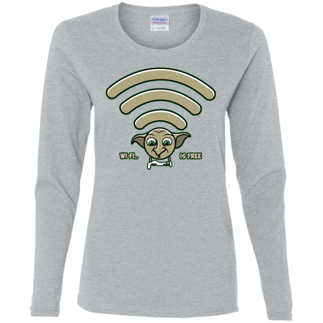 T-Shirts Sport Grey / S Wi-fi is Free Women's Long Sleeve T-Shirt