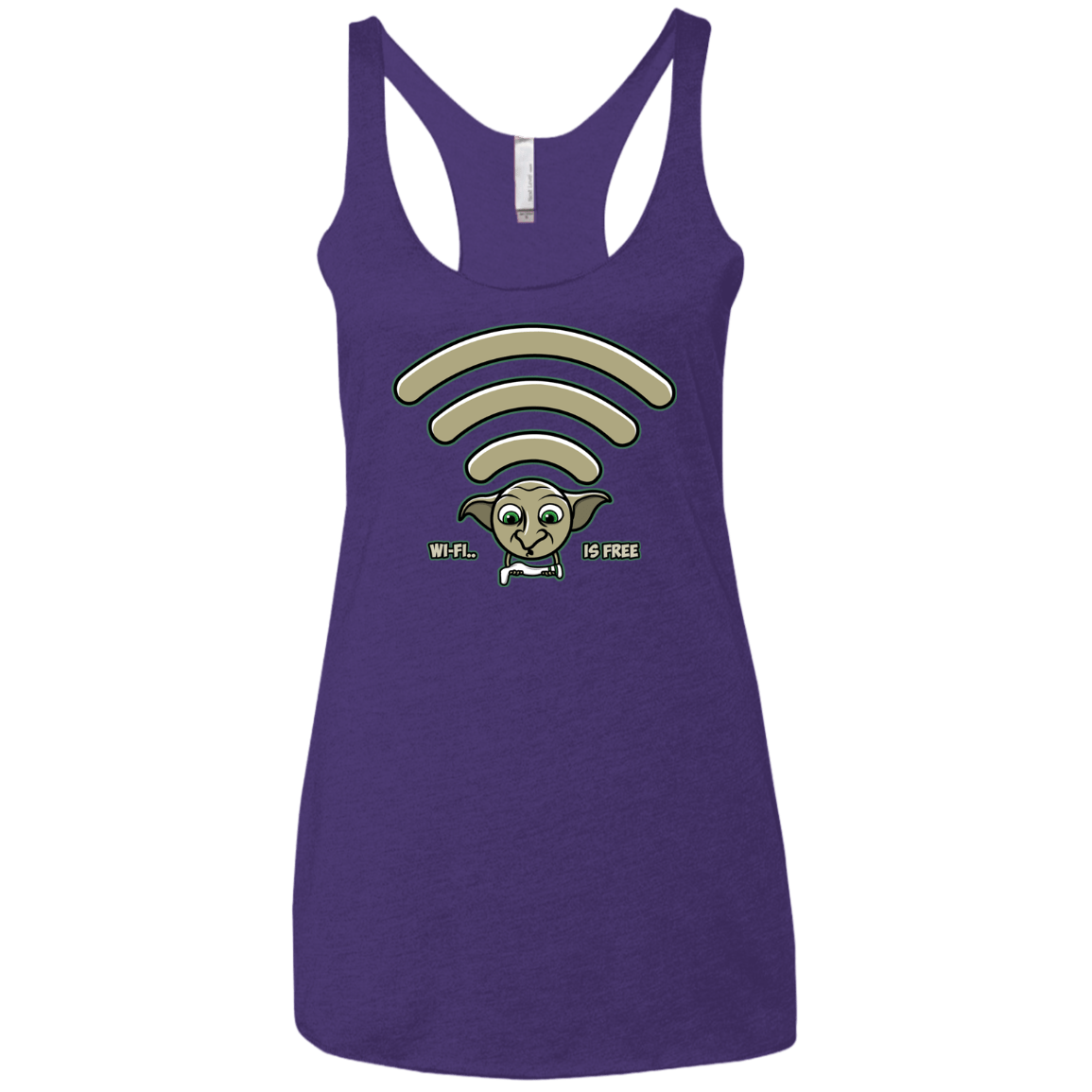 Wi-fi is Free Women's Triblend Racerback Tank